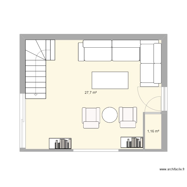 HB343. Plan de 2 pièces et 29 m2