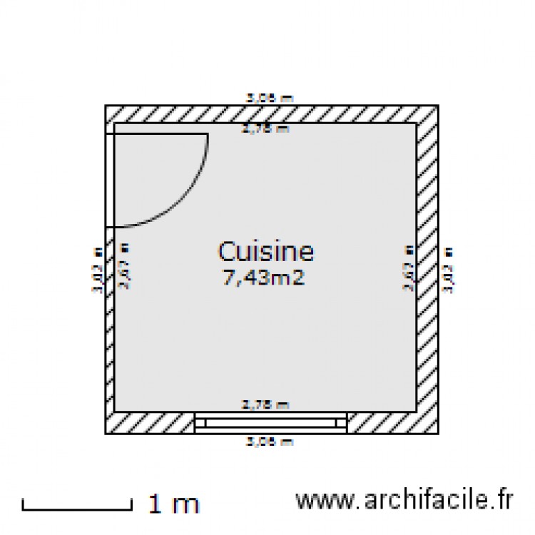 Cuisine Mandel. Plan de 0 pièce et 0 m2