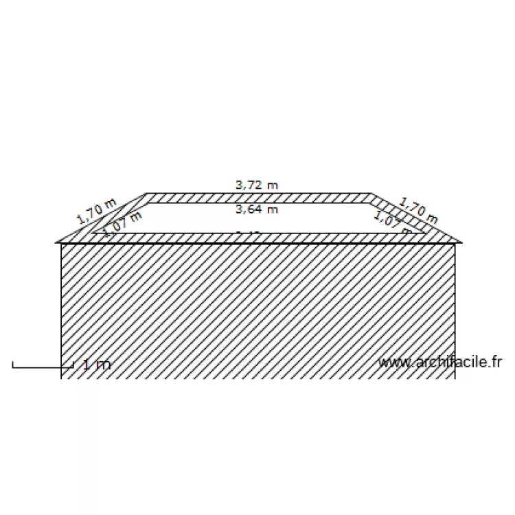 Pool-house - c&ocirc;t&eacute; route. Plan de 
