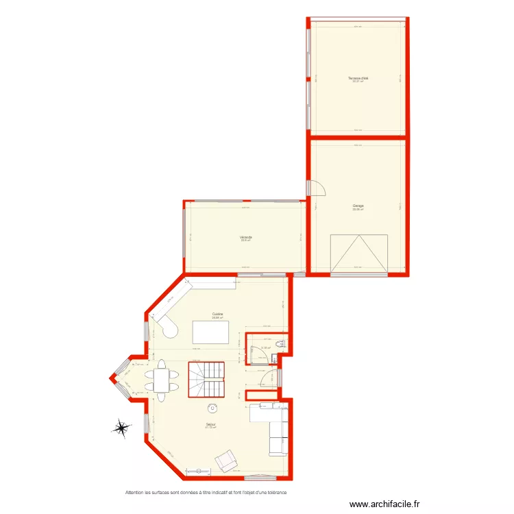 BI 2377 rdc c&ocirc;t&eacute;. Plan de 