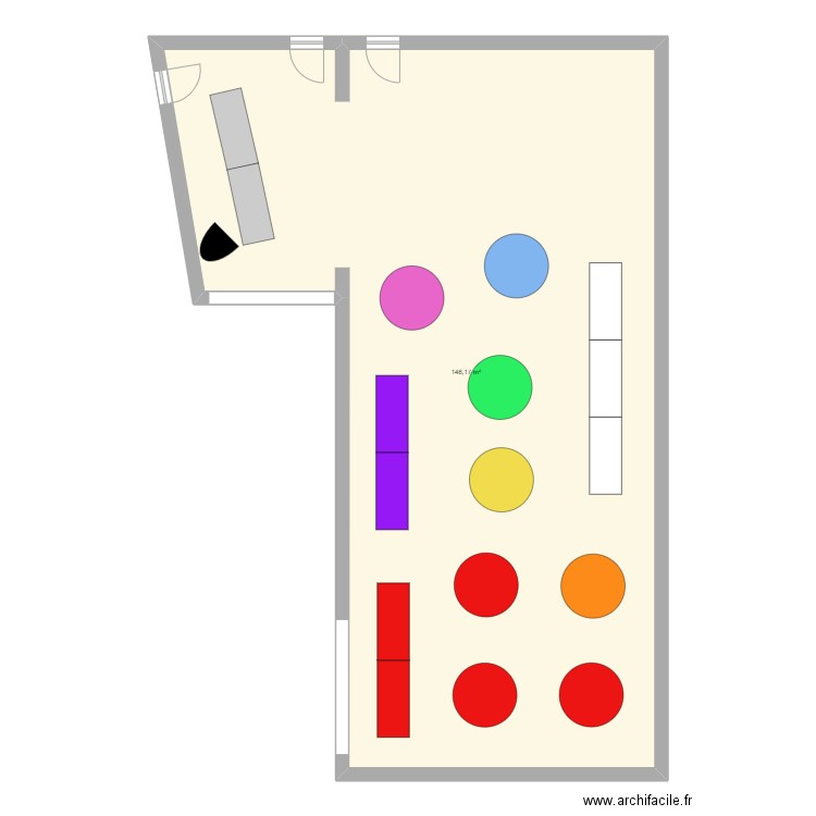 Mariage plan 1. Plan de 1 pièce et 146 m2