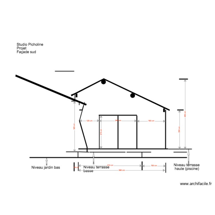 Studio Picholine Projet Fa&ccedil;ade Sud 02 18 7. Plan de 0 pièce et 0 m2