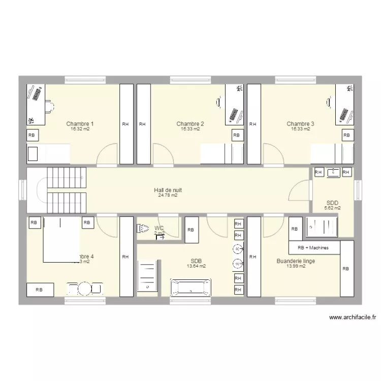 Maison Etage 13. Plan de 