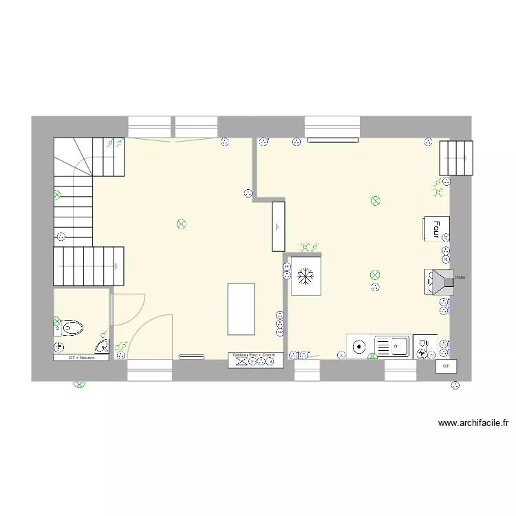 Guimaec Gauche sans Cellier Electricit&eacute;. Plan de 