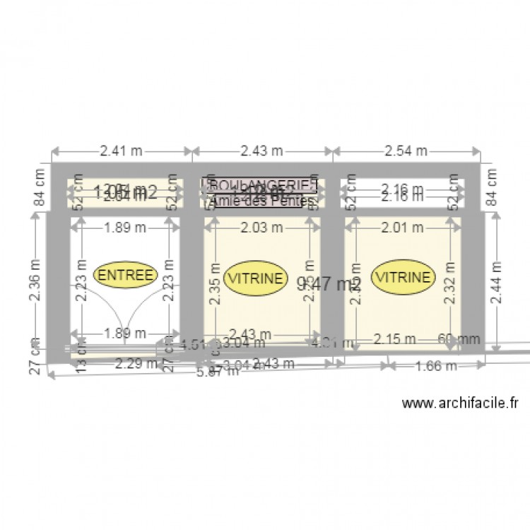 façade. Plan de 0 pièce et 0 m2