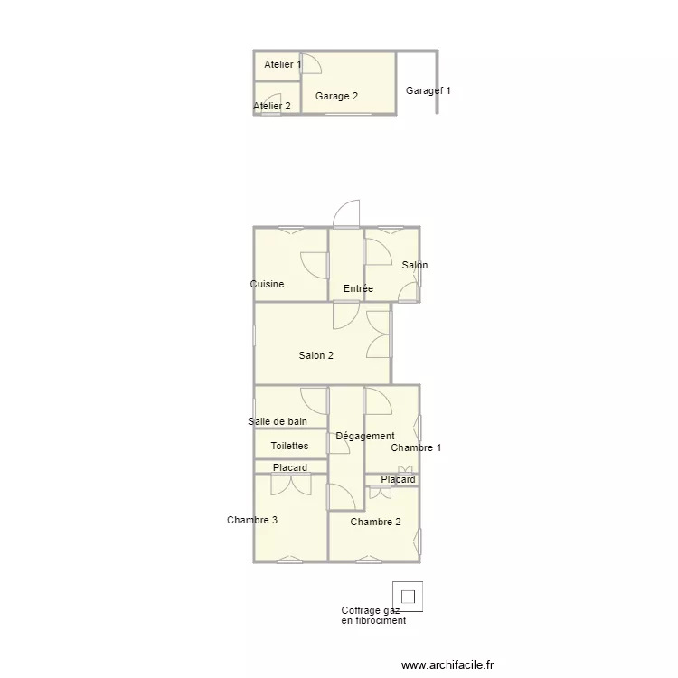 Croquis Succession MOLINS amiante. Plan de 