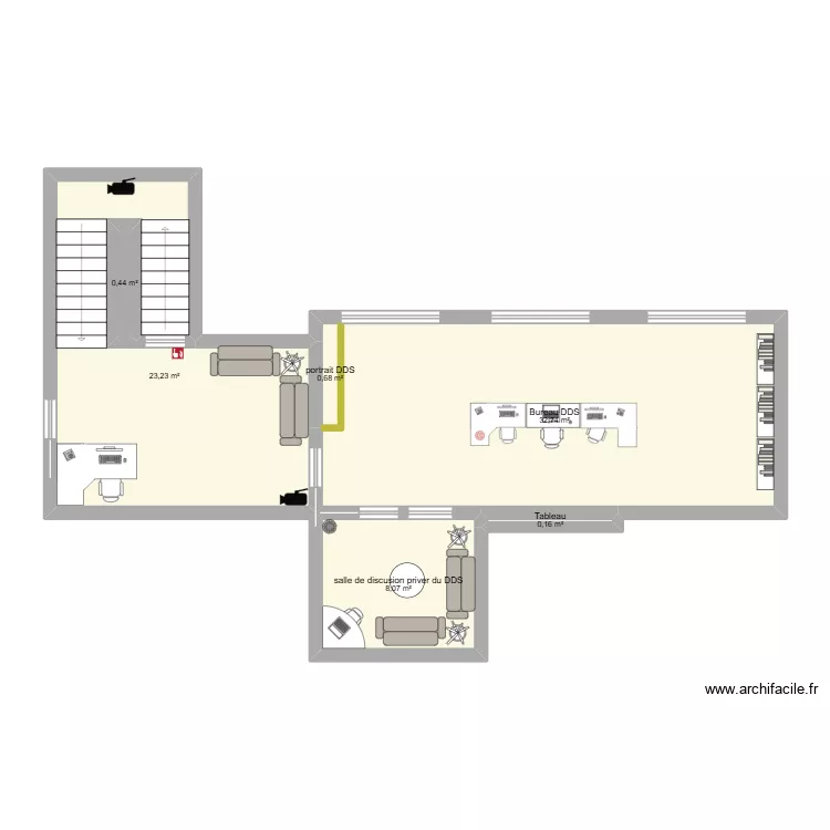 bureau DDS. Plan de 6 Pièces et 65 m² bureau DDS. Plan de 6 Pièces et 65 m²