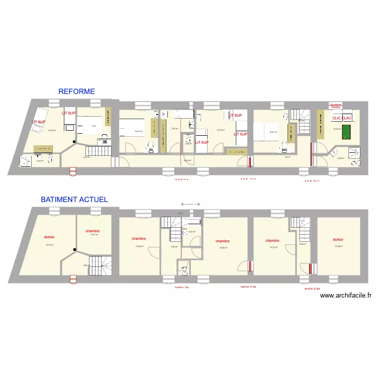 ETAGE V1 BIS. Plan de 