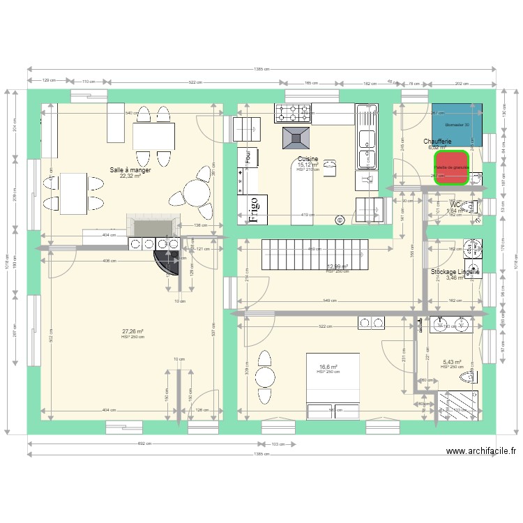 Caro plan RdC aménagement. Plan de 0 pièce et 0 m2