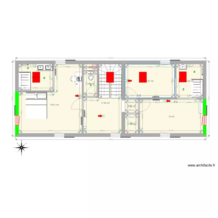 Plan &eacute;lectricit&eacute; Pierrefou &eacute;tage mai 2022. Plan de 