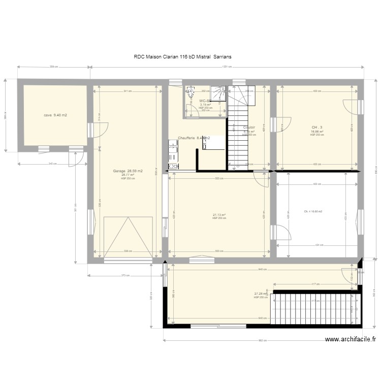 etagemaisonClarian. Plan de 0 pièce et 0 m2