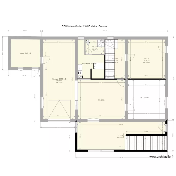 etagemaisonClarian. Plan de 