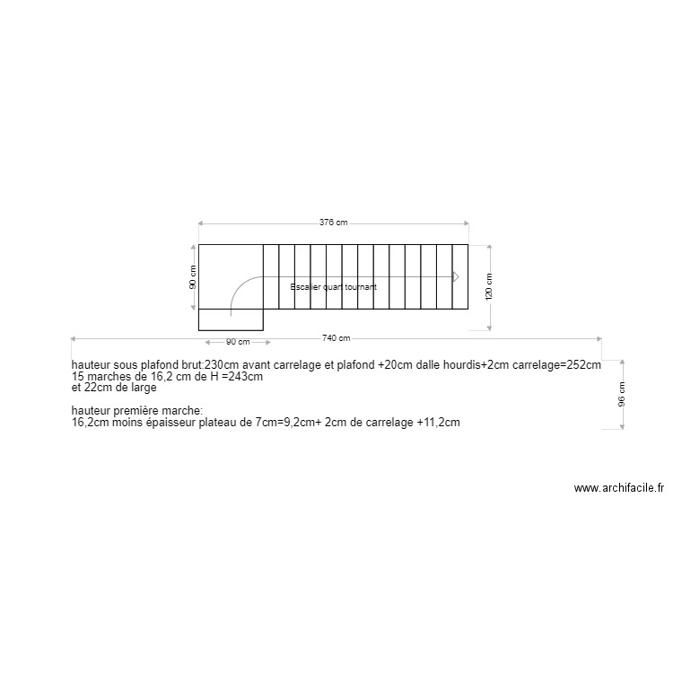 escalier. Plan de 0 pièce et 0 m2