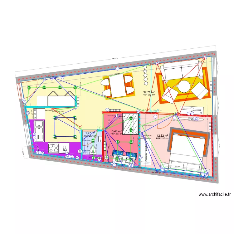 appartement mouja plan base+modif. Plan de 