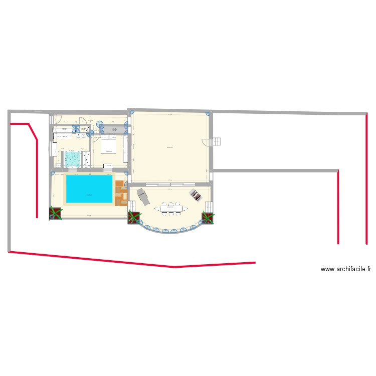 projet1. Plan de 9 pièces et 192 m2