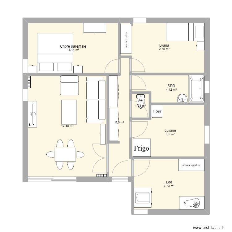 CHEZ NOUS. Plan de 0 pièce et 0 m2