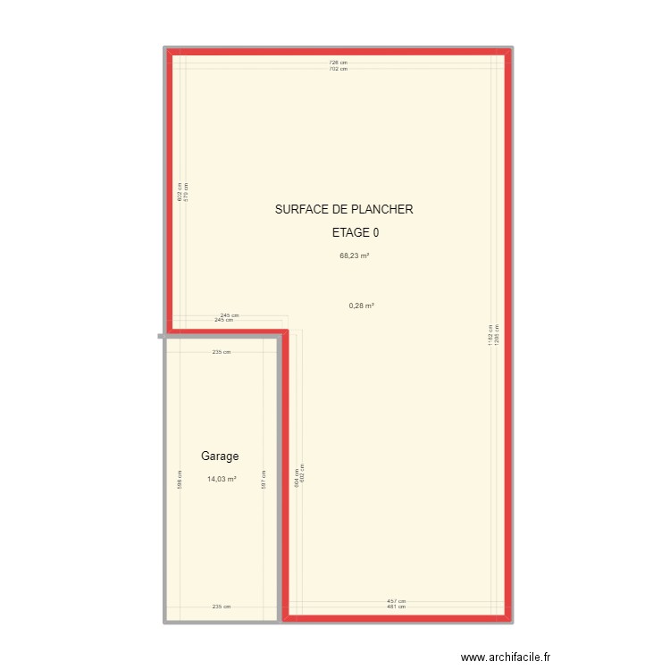 plan interne av iso av garage etage 0. Plan de 0 pièce et 0 m2
