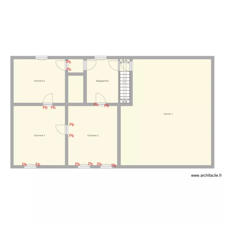 Croquis MISCHEL Etage. Plan de 
