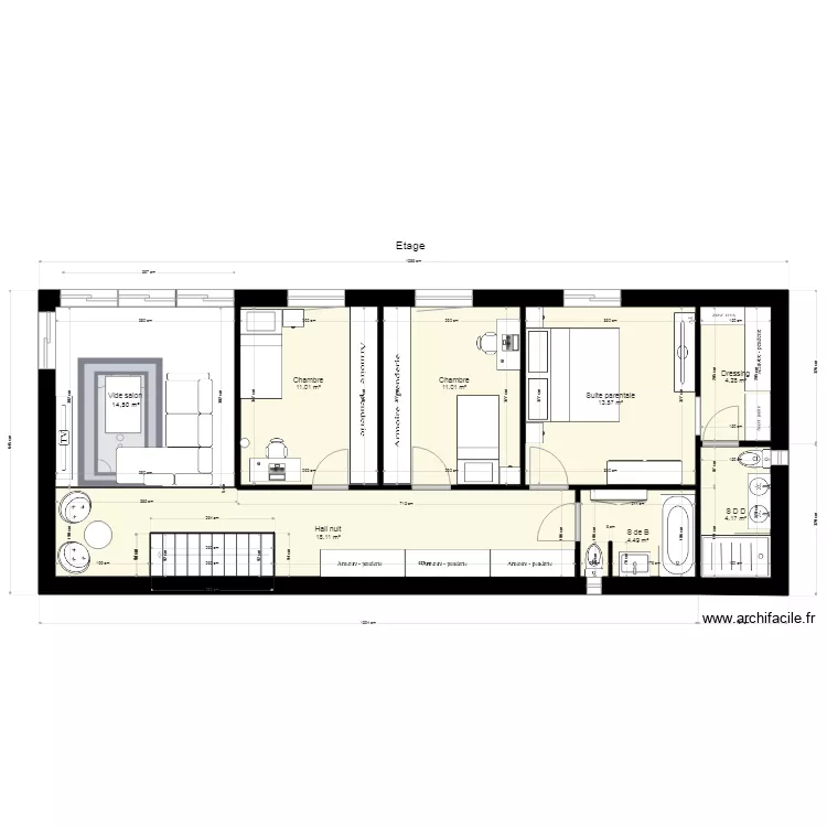 CC2 Etage. Plan de 