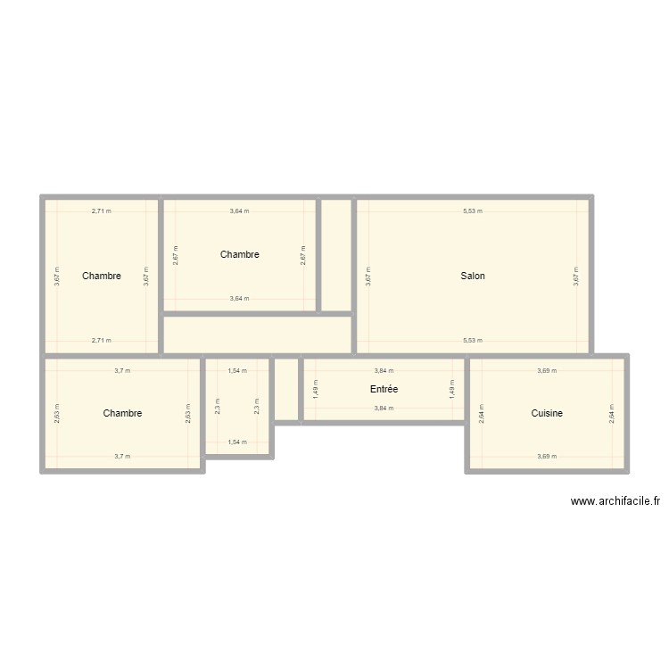 reuil mesure. Plan de 10 pièces et 76 m2