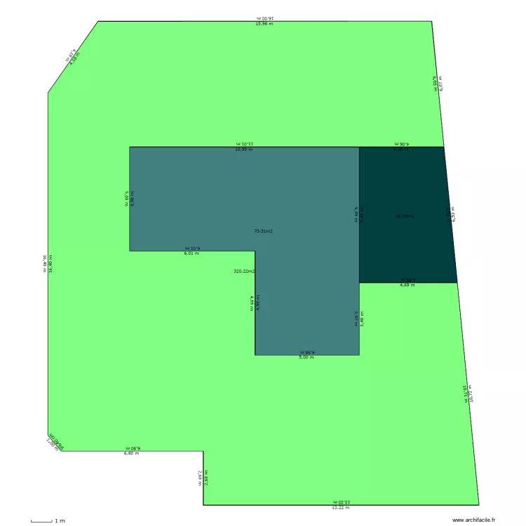 TERRAIN  MAISON. Plan de 