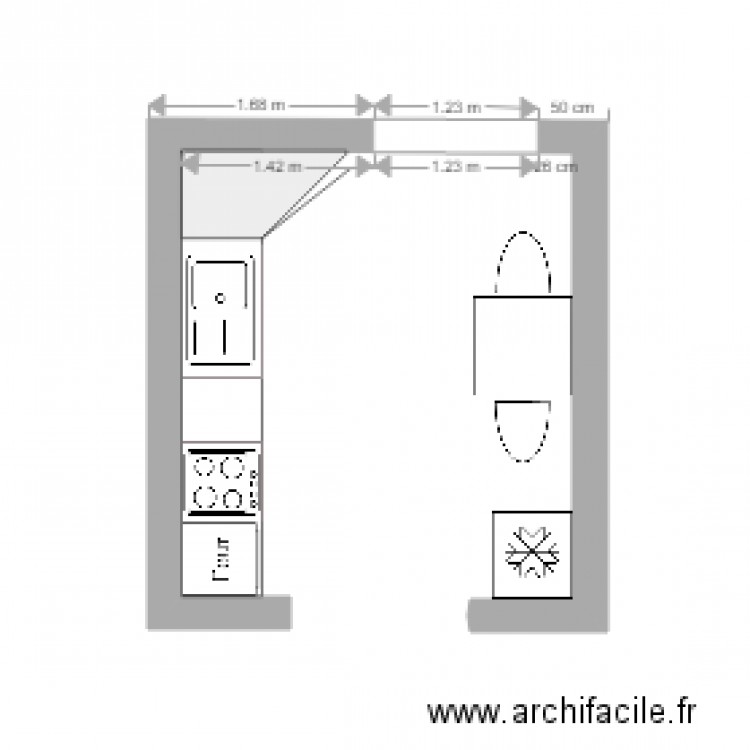 cuisine 2022. Plan de 0 pièce et 0 m2