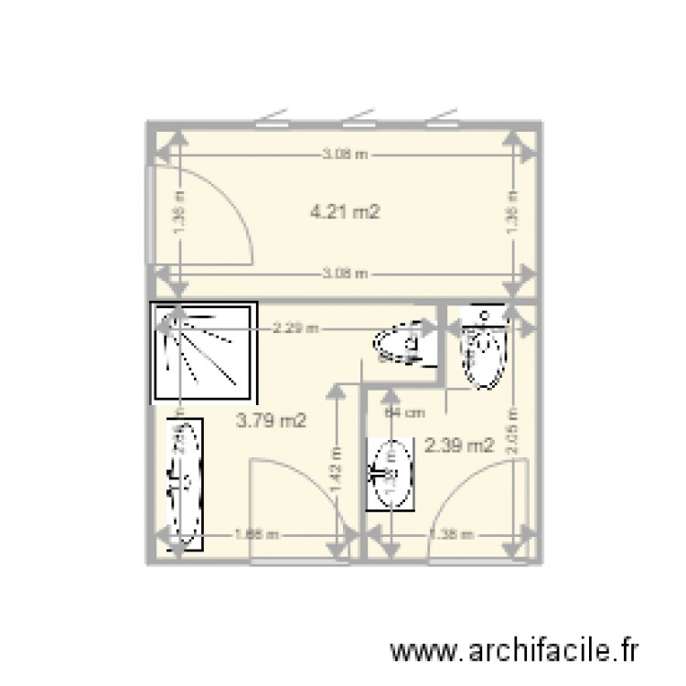 SDB LE GOUEFF. Plan de 0 pièce et 0 m2