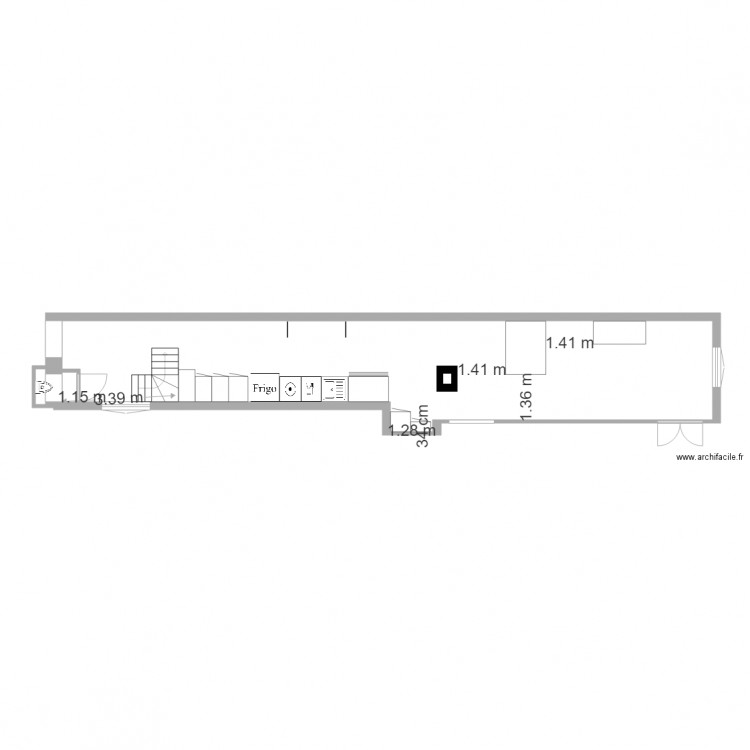 Bellecour cuisine et salle manger ILOT 120. Plan de 0 pièce et 0 m2