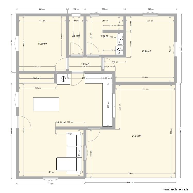 tonton claude. Plan de 0 pièce et 0 m2