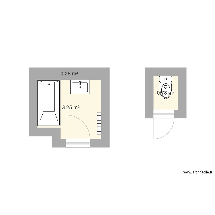 BORNY SDB 1. Plan de 0 pièce et 0 m2