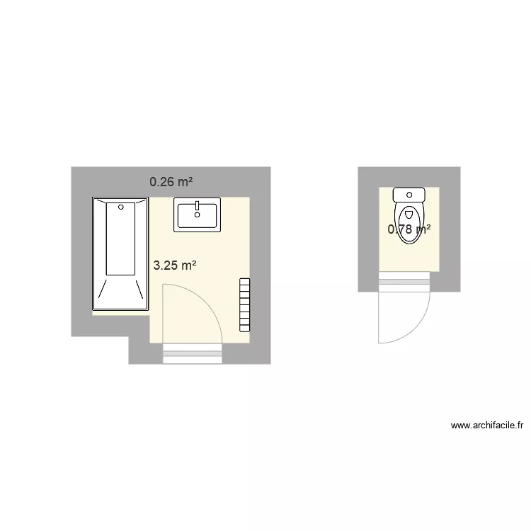 BORNY SDB 1. Plan de 