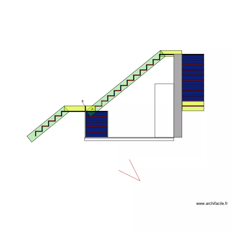 escalier giot. Plan de 