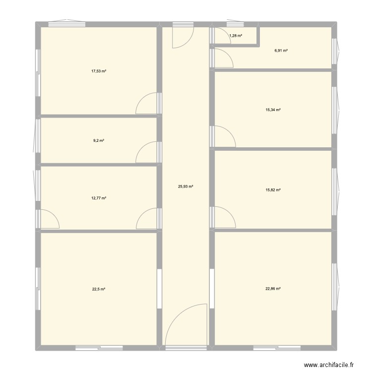 maison castelginest. Plan de 10 pièces et 150 m2