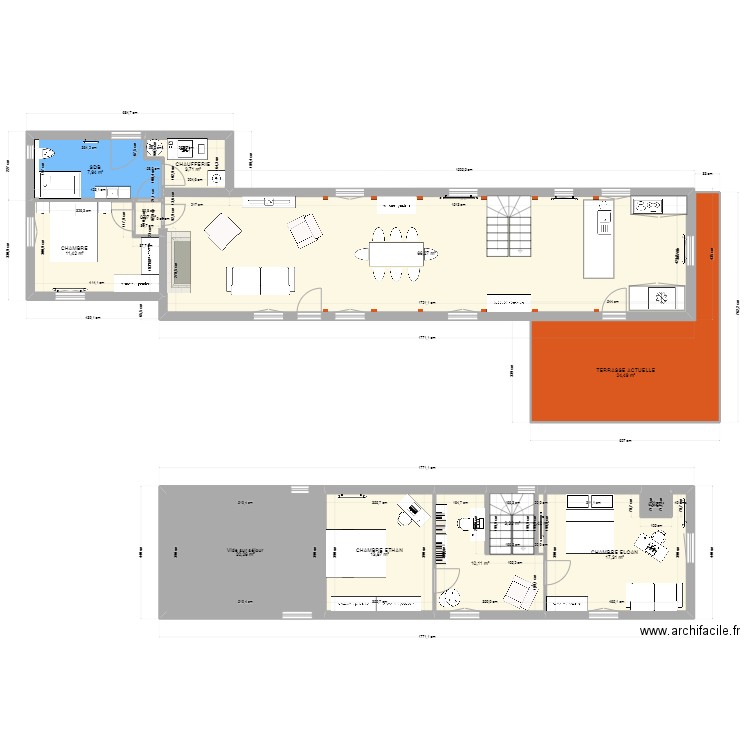 HARENG futur. Plan de 13 pièces et 181 m2