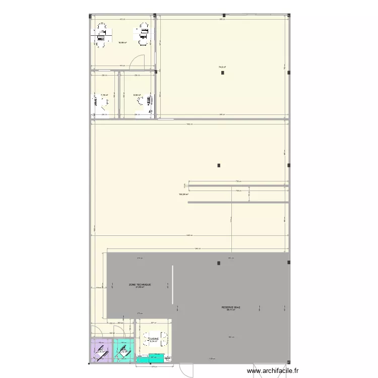 ZONE SAV PLAN vu BR 2 avec bureaux. Plan de ZONE SAV PLAN vu BR 2 avec bureaux. Plan de