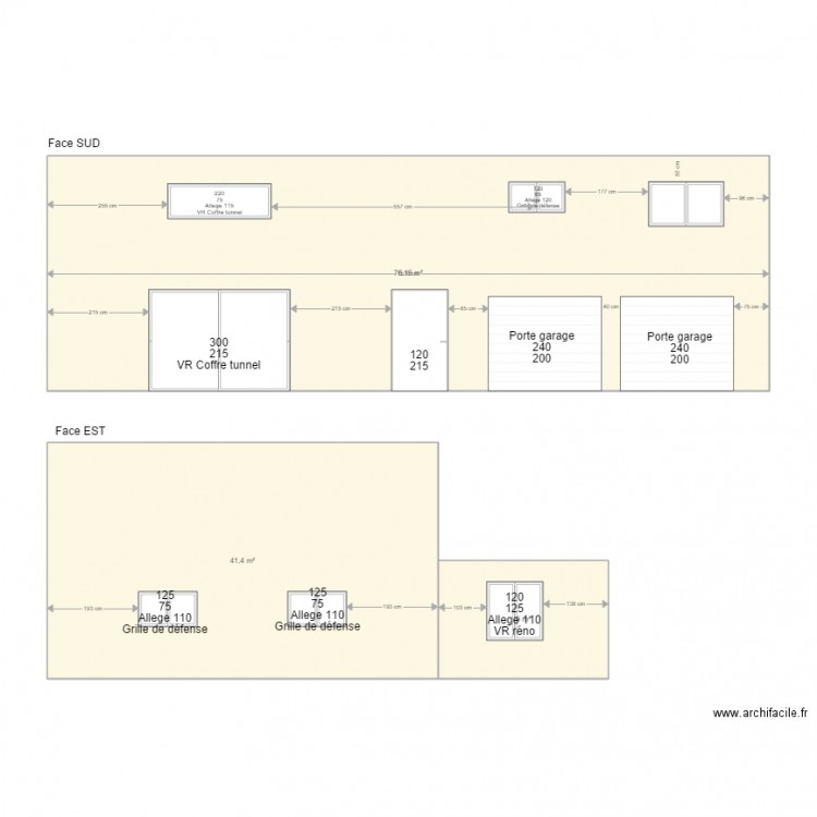 Facades sud et est 2. Plan de 0 pièce et 0 m2