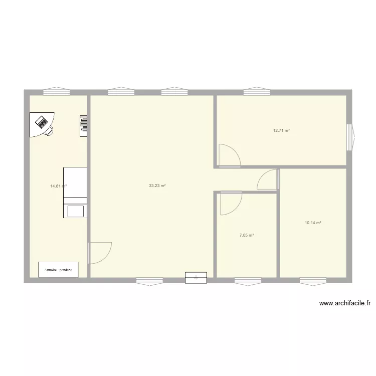 Etage maison RONCHEROLLES. Plan de 