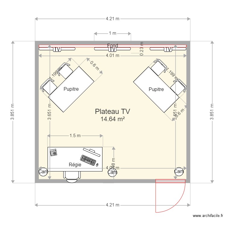 2022_Plan_studioV1. Plan de 0 pièce et 0 m2