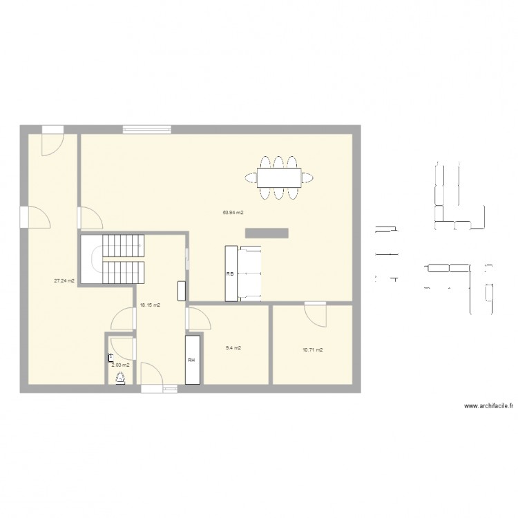 Maison RDC 22. Plan de 0 pièce et 0 m2