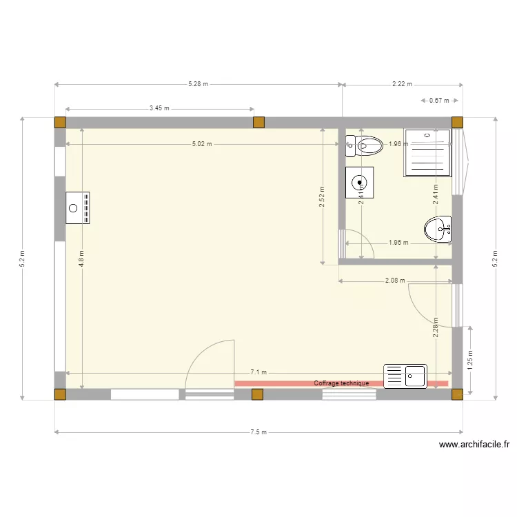 Cabane 2. Plan de Cabane 2. Plan de