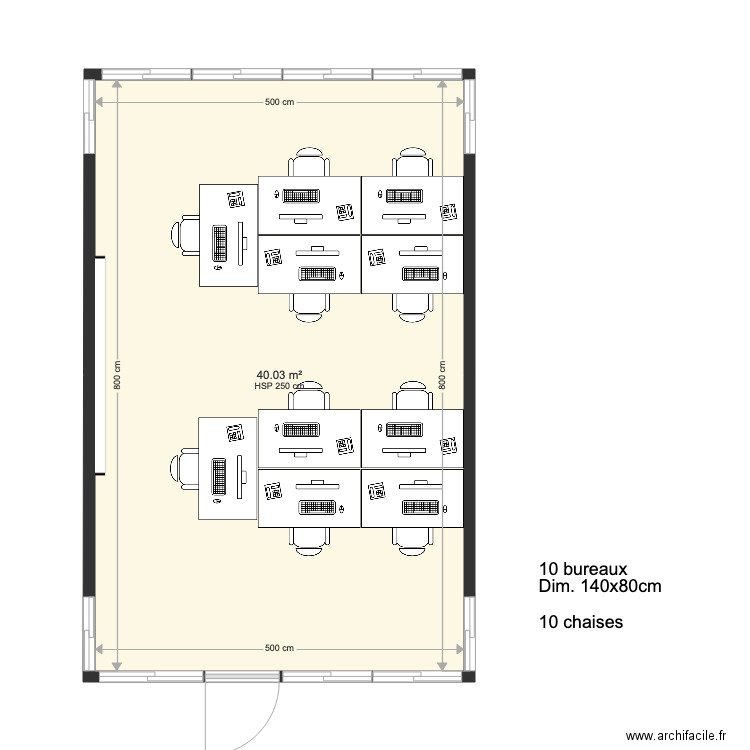 Espace coworking 2. Plan de 0 pièce et 0 m2