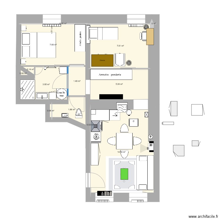 Dames finale alternative. Plan de 0 pièce et 0 m2