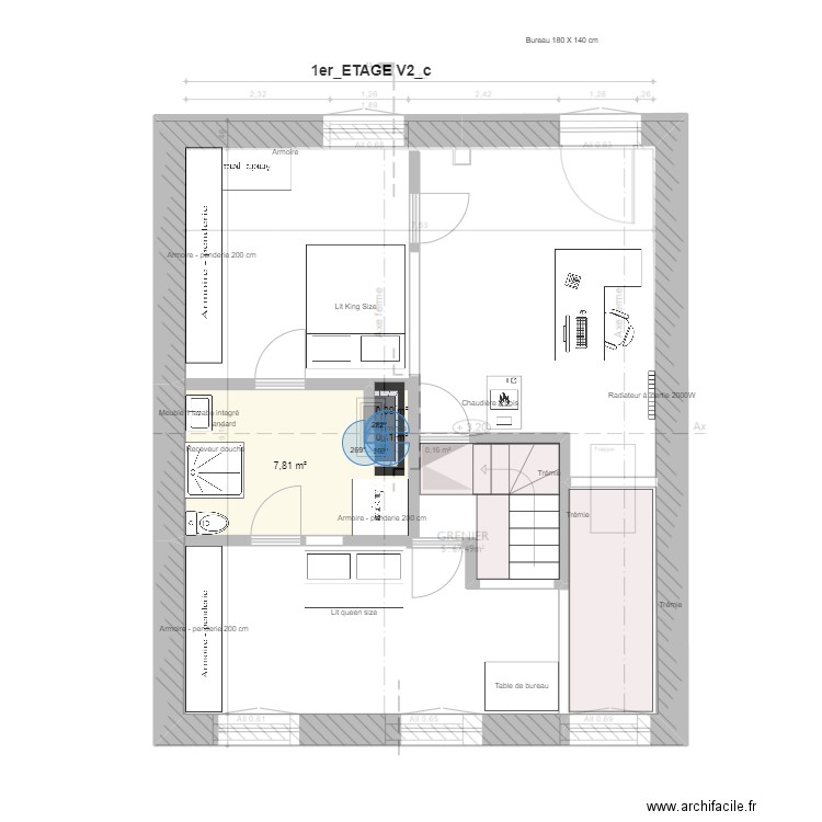 1er_ETAGE V2_c. Plan de 3 pièces et 8 m2