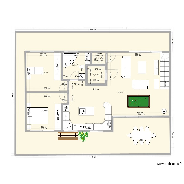 Plan metré2. Plan de 7 pièces et 160 m2