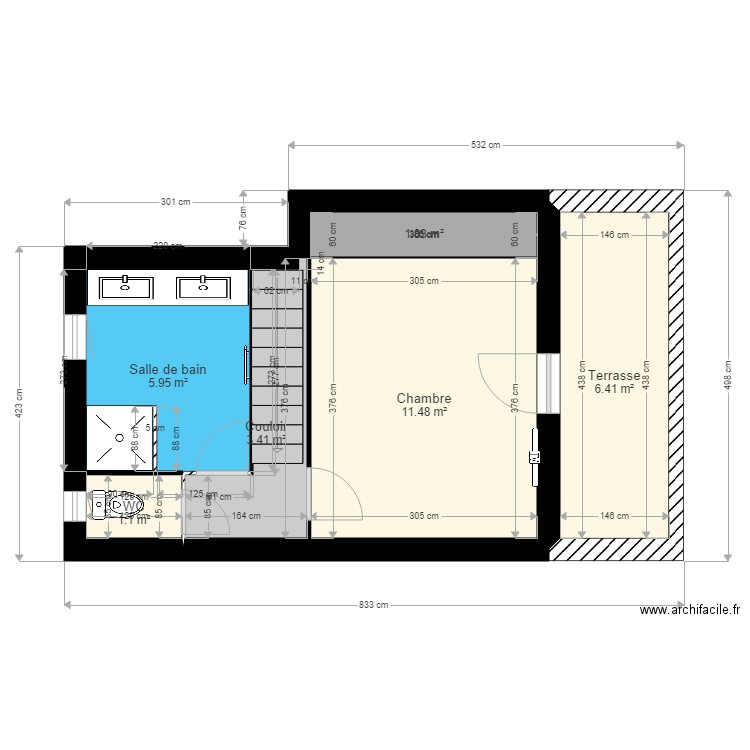 ETOILE étage non meublé. Plan de 0 pièce et 0 m2