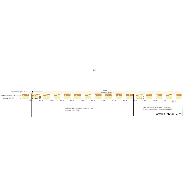 Lac Bleu - implantation MH 2023. Plan de 0 pièce et 0 m2