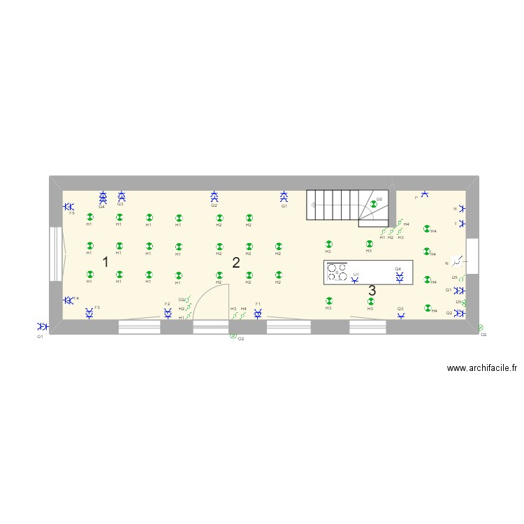 RDC Céline. Plan de 0 pièce et 0 m2