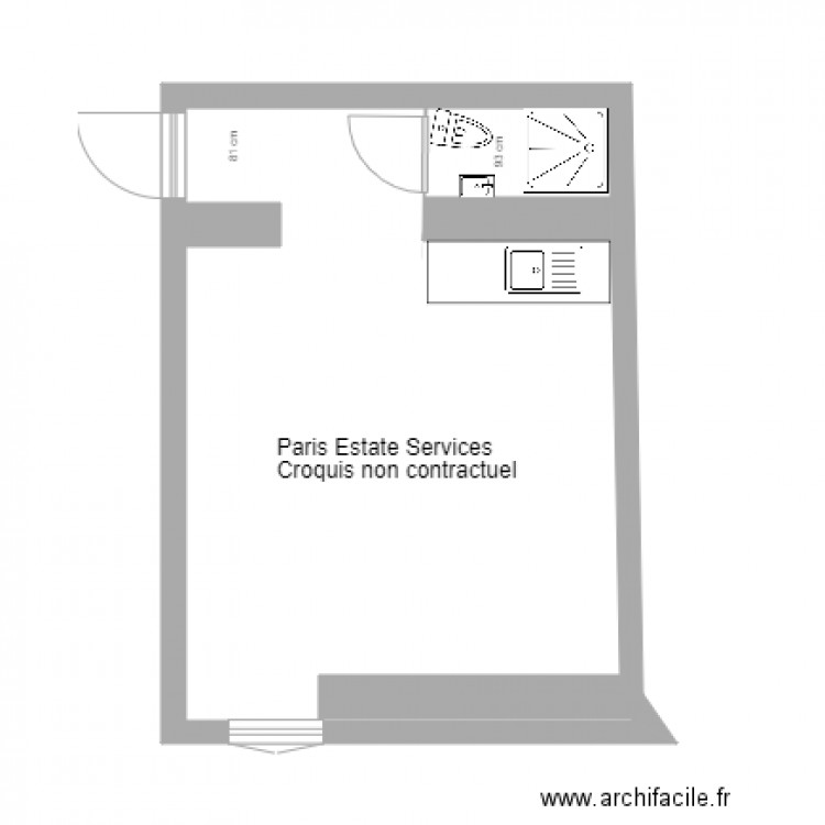 daguerre. Plan de 0 pièce et 0 m2