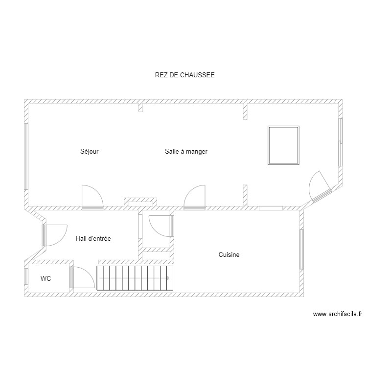 Rossenfosse REZ. Plan de 6 pièces et 75 m2