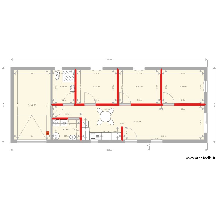 Le Moulin Juin 2022 Projet Maison T4 Version 5. Plan de 7 pièces et 84 m2